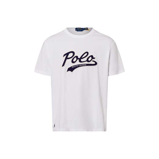 Polo Ralph Lauren Koszulka męska Mężczyźni Bawełna biały jednolity ze sklepu vangraaf w kategorii T-shirty męskie - zdjęcie 180447343