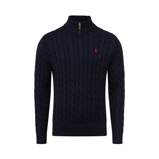Polo Ralph Lauren Troyer męski Mężczyźni Bawełna granatowy jednolity ze sklepu vangraaf w kategorii Swetry męskie - zdjęcie 180447354