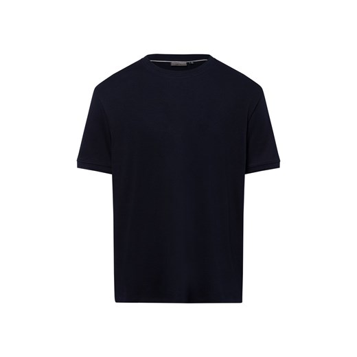 Finshley & Harding Koszulka męska Mężczyźni Bawełna granatowy jednolity ze sklepu vangraaf w kategorii T-shirty męskie - zdjęcie 180447362