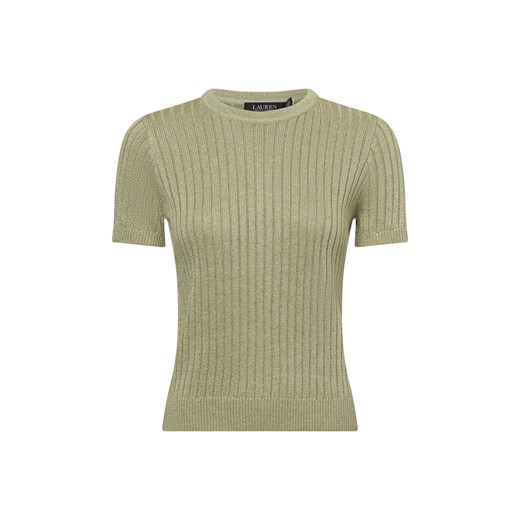 Lauren Ralph Lauren Damski sweter z krótkim rękawem Kobiety len trzcinowy marmurkowy ze sklepu vangraaf w kategorii Swetry damskie - zdjęcie 180447400