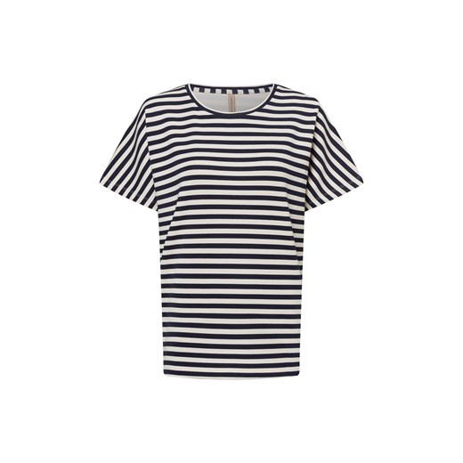 soyaconcept® Damska bluza z krótkim rękawem - SC-Barni Kobiety granatowy w paski ze sklepu vangraaf w kategorii Bluzki damskie - zdjęcie 180447422