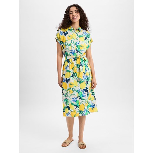 Marie Lund Letnia sukienka damska Kobiety wiskoza żółty wzorzysty ze sklepu vangraaf w kategorii Sukienki - zdjęcie 180447631