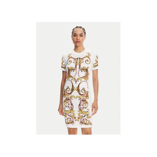 Versace Jeans Couture Sukienka codzienna 78HAO9P9 Biały Slim Fit ze sklepu MODIVO w kategorii Sukienki - zdjęcie 180448584