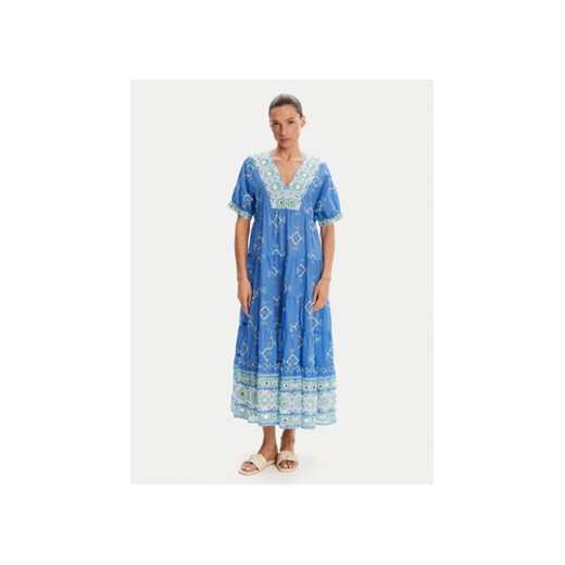 Iconique Sukienka letnia IC25-092 Niebieski Relaxed Fit ze sklepu MODIVO w kategorii Sukienki - zdjęcie 180448674