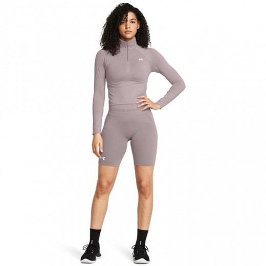 Damskie spodenki treningowe Under Armour UA Vanish Seamless Short - beżowe ze sklepu Sportstylestory.com w kategorii Szorty - zdjęcie 180448933