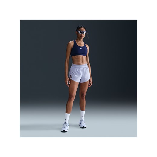 Damskie spodenki do biegania ze średnim stanem i wszytą bielizną Dri-FIT ADV 8 cm Nike AeroSwift - Szary ze sklepu Nike poland w kategorii Szorty - zdjęcie 180449910