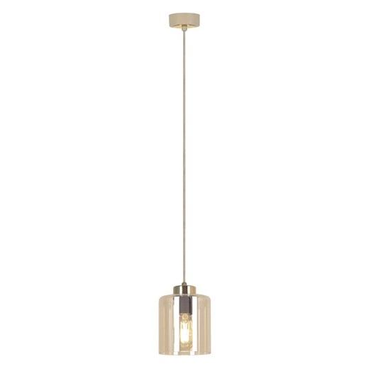 Beżowa długa pojedyncza lampa wisząca J071-Sisilo Lumes One Size Edinos.pl
