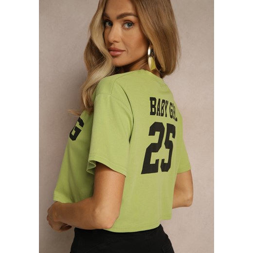 Bluzka damska Renee z krótkimi rękawami z okrągłym dekoltem bawełniana 