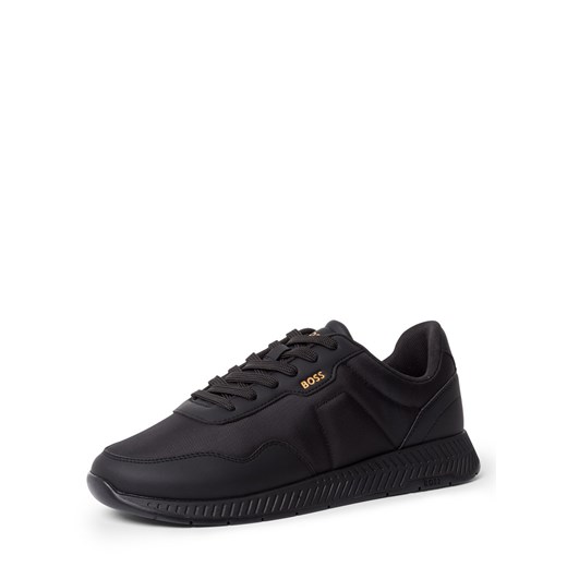 BOSS Męskie sneakersy - Titanium Runn Mężczyźni Tekstylia czarny jednolity ze sklepu vangraaf w kategorii Buty sportowe męskie - zdjęcie 180454594