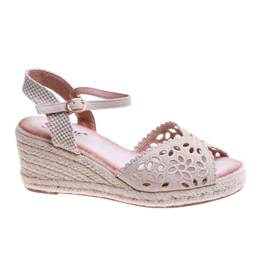 Beżowe sandały espadryle na koturnie Seastar G8-3 17663 S584/ ze sklepu Pantofelek24.pl w kategorii Espadryle damskie - zdjęcie 180457444