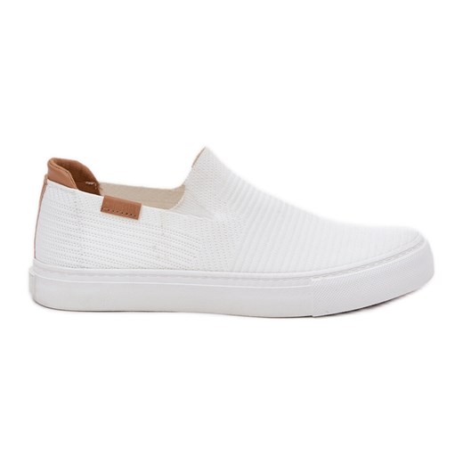 Trampki Damskie Slip-On Big Star RR274717 Białe ze sklepu ButyModne.pl w kategorii Trampki damskie - zdjęcie 180457662