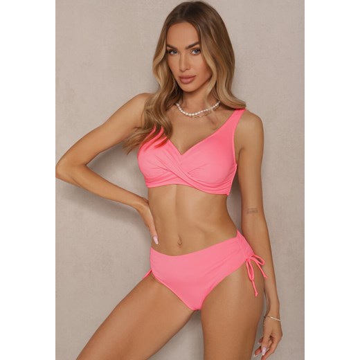 Różowe Bikini Biustonosz i Majtki Figi z Wiązaniem Kinalisa ze sklepu renee.pl w kategorii Stroje kąpielowe - zdjęcie 180458233