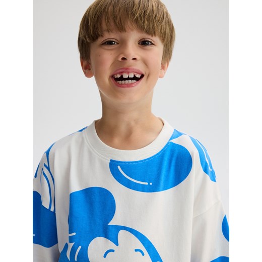 Reserved - Bawełniany t-shirt Mickey Mouse - złamana biel Reserved 116 (5-6 lat) Reserved