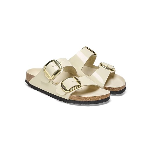 Birkenstock Skórzane klapki &quot;Arizona&quot; w kolorze kremowym 38 okazyjna cena Limango Polska