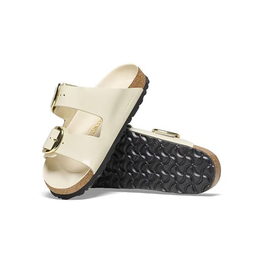 Birkenstock Skórzane klapki &quot;Arizona&quot; w kolorze kremowym 38 wyprzedaż Limango Polska