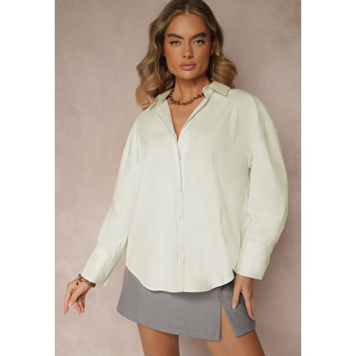 Zielona Casualowa Koszula z Bawełny Naliraella ze sklepu renee.pl w kategorii Koszule damskie - zdjęcie 180462793