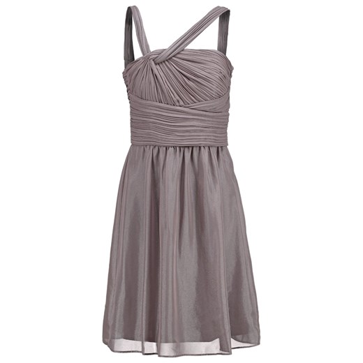 Esprit Collection Sukienka koktajlowa dark nougat zalando brazowy abstrakcyjne wzory