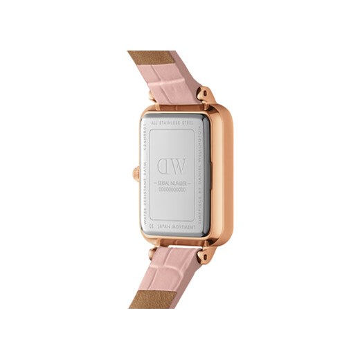 Zegarek Daniel Wellington Quadro Pressed DW00100508 Różowe złoto Daniel Wellington 00 MODIVO