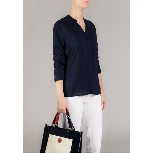 Minimalistyczna bluzka e-monnari czarny Bluzki z długim rękawem