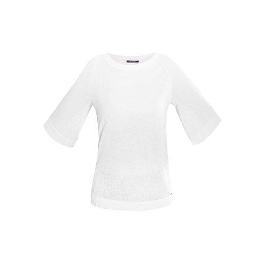 Wieczorowy sweter ze srebrną nitką e-monnari szary elegancki