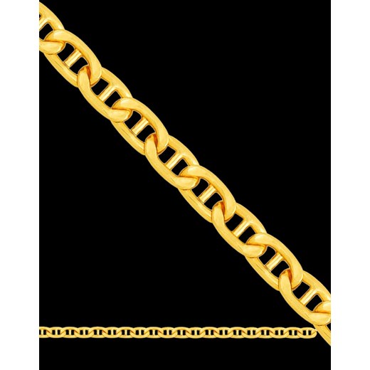 20cm bransoletka łańcuszkowa złota jubiler-pl czarny 
