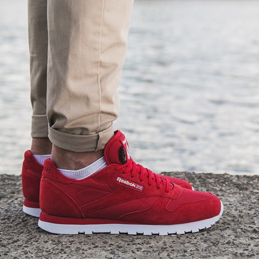 BUTY REEBOK CLASSIC LEATHER CORDURA M46741 sneakerstudio-pl czerwony codzienny