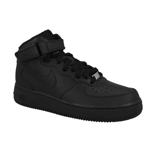 BUTY DAMSKIE NIKE AIR FORCE 1 MID (GS) 314195 004 sneakerstudio-pl czarny skóra