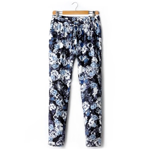 Lejące spodnie z nadrukiem la-redoute-pl niebieski kwiatowy