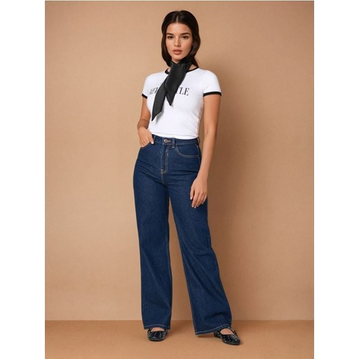 Sinsay - Jeansy high waist - niebieski ze sklepu Sinsay w kategorii Jeansy damskie - zdjęcie 181031981