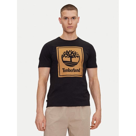 Timberland T-Shirt TB0A5WQQ Czarny Regular Fit ze sklepu MODIVO w kategorii T-shirty męskie - zdjęcie 181033453
