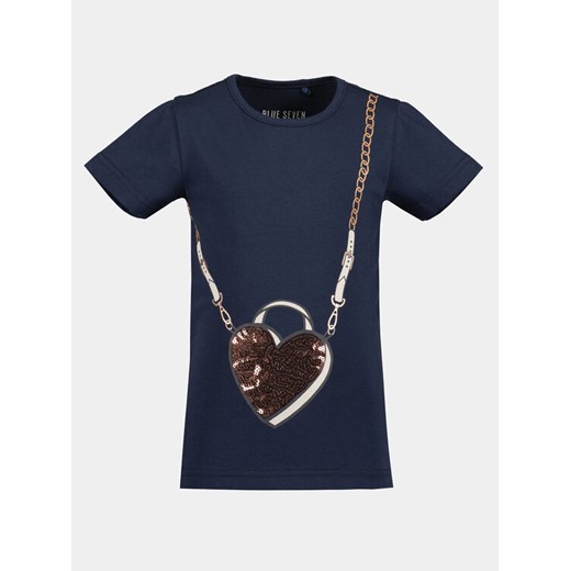 Blue Seven T-Shirt 702312 X Granatowy Regular Fit ze sklepu MODIVO w kategorii Bluzki dziewczęce - zdjęcie 181033874