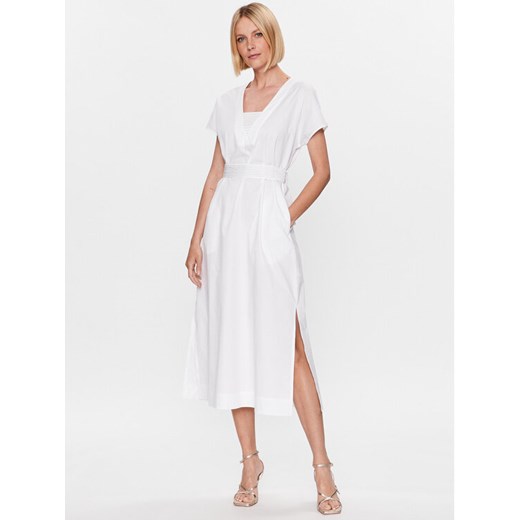 Peserico Sukienka codzienna S02893A Biały Regular Fit ze sklepu MODIVO w kategorii Sukienki - zdjęcie 181034371