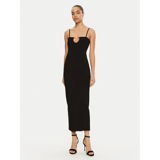 JACQUEMUS Sukienka dzianinowa 24E241KN449 Czarny Regular Fit ze sklepu MODIVO w kategorii Sukienki - zdjęcie 181038030