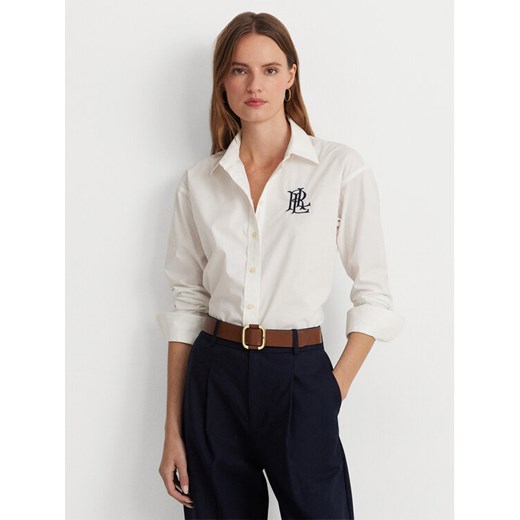 Lauren Ralph Lauren Koszula 200932538001 Biały Straight Fit M MODIVO