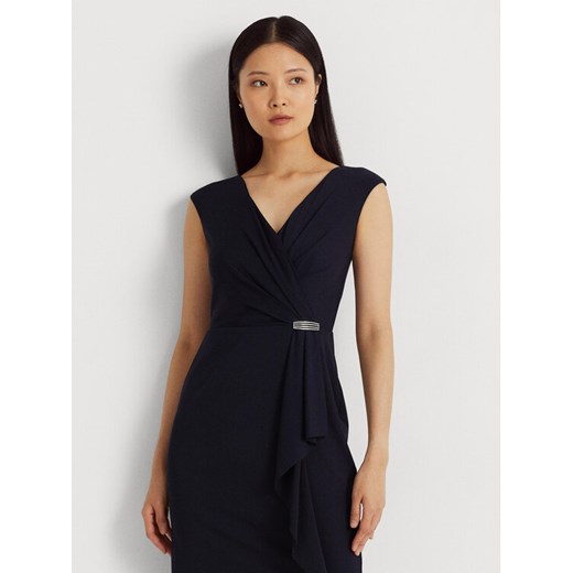 Lauren Ralph Lauren Sukienka koktajlowa 253906356001 Granatowy Regular Fit ze sklepu MODIVO w kategorii Sukienki - zdjęcie 181038902