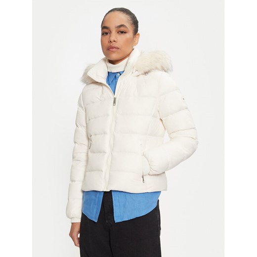 Tommy Hilfiger Kurtka puchowa WW0WW43520 Écru Regular Fit ze sklepu MODIVO w kategorii Kurtki damskie - zdjęcie 181038960