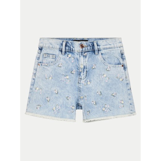 Guess Szorty jeansowe J4GD38 D45E0 Niebieski Regular Fit ze sklepu MODIVO w kategorii Spodenki dziewczęce - zdjęcie 181039162