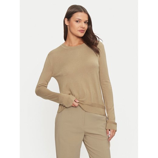 United Colors Of Benetton Sweter 1ZRED10BL Beżowy Regular Fit ze sklepu MODIVO w kategorii Swetry damskie - zdjęcie 181040571