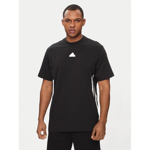 adidas T-Shirt Future Icons 3-Stripes IR9166 Czarny Loose Fit ze sklepu MODIVO w kategorii T-shirty męskie - zdjęcie 181040921