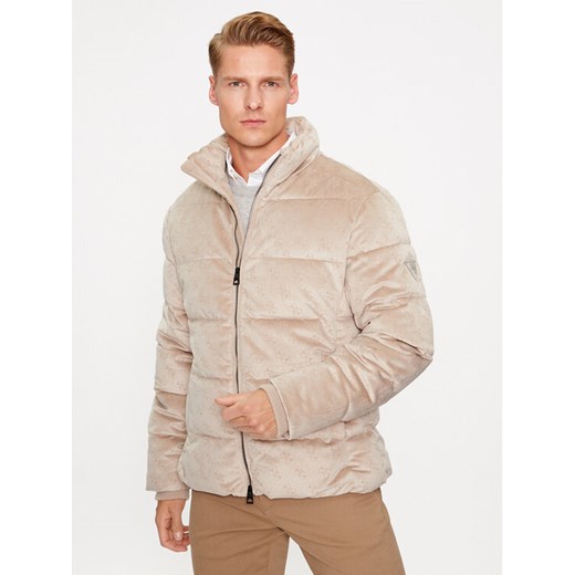 Guess Kurtka puchowa M3BL30 WFP72 Beżowy Regular Fit ze sklepu MODIVO w kategorii Kurtki męskie - zdjęcie 181042192