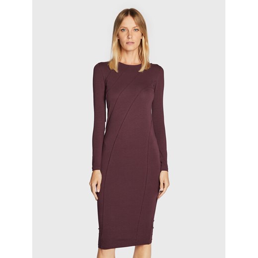 Brave Soul Sukienka codzienna LDRJ-149ELLA Fioletowy Slim Fit ze sklepu MODIVO w kategorii Sukienki - zdjęcie 181046812