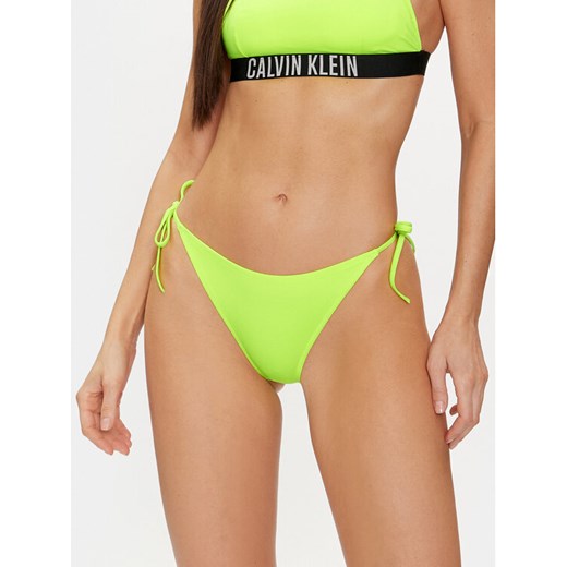 Calvin Klein Swimwear Dół od bikini KW0KW02508 Zielony ze sklepu MODIVO w kategorii Stroje kąpielowe - zdjęcie 181047404
