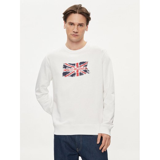Pepe Jeans Bluza Ruwan PM582669 Biały Regular Fit ze sklepu MODIVO w kategorii Bluzy męskie - zdjęcie 181047501