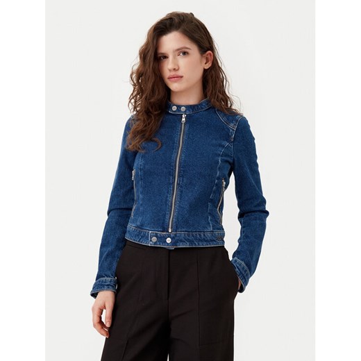 HUGO Kurtka jeansowa 50530329 Granatowy Regular Fit ze sklepu MODIVO w kategorii Kurtki damskie - zdjęcie 181048063