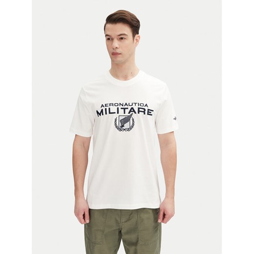 Aeronautica Militare T-Shirt 251TS2379J674 Biały Regular Fit ze sklepu MODIVO w kategorii T-shirty męskie - zdjęcie 181048480
