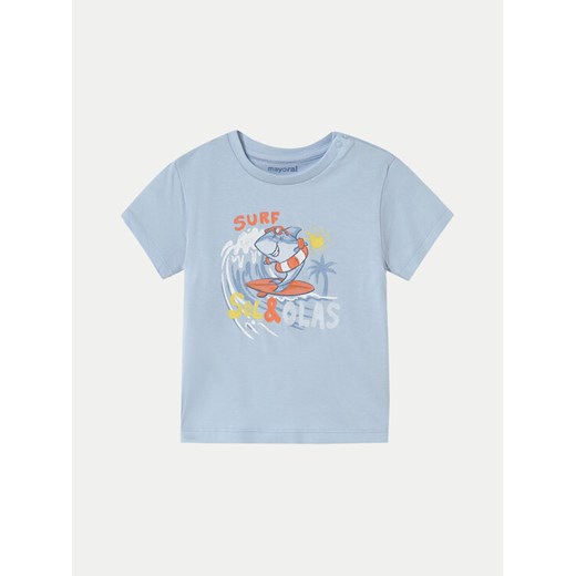 Mayoral T-Shirt 1065 Błękitny Regular Fit ze sklepu MODIVO w kategorii Kaftaniki i bluzki - zdjęcie 181050011