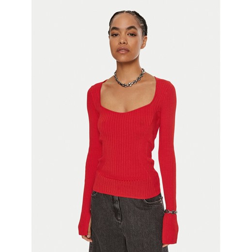 Patrizia Pepe Bluzka 8K0213 K9J5 R835 Czerwony Slim Fit ze sklepu MODIVO w kategorii Bluzki damskie - zdjęcie 181050764