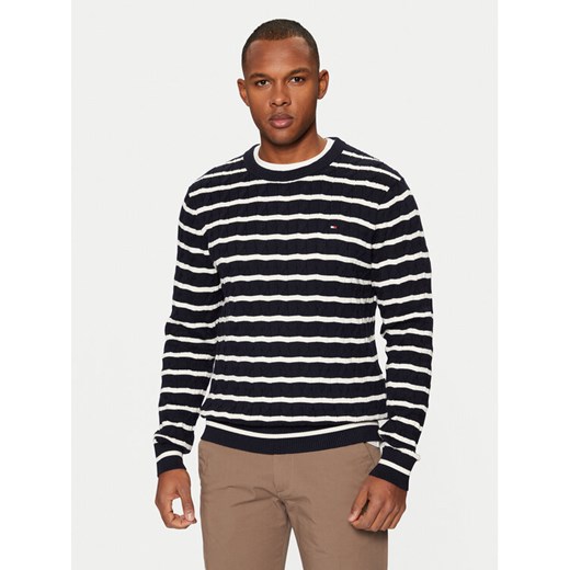 Tommy Hilfiger Sweter MW0MW33132 Niebieski Relaxed Fit ze sklepu MODIVO w kategorii Swetry męskie - zdjęcie 181050973
