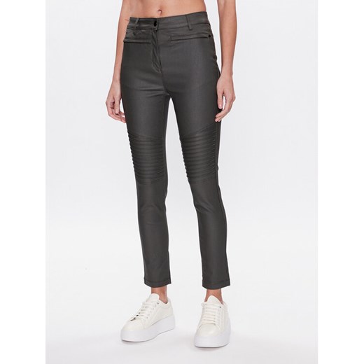 Volcano Spodnie z imitacji skóry R-Verona L07364-S23 Szary Slim Fit Volcano 26_30 MODIVO