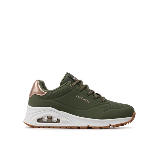 Skechers Sneakersy Uno Shimmer Away 155196/OLV Khaki ze sklepu MODIVO w kategorii Buty sportowe damskie - zdjęcie 181056744